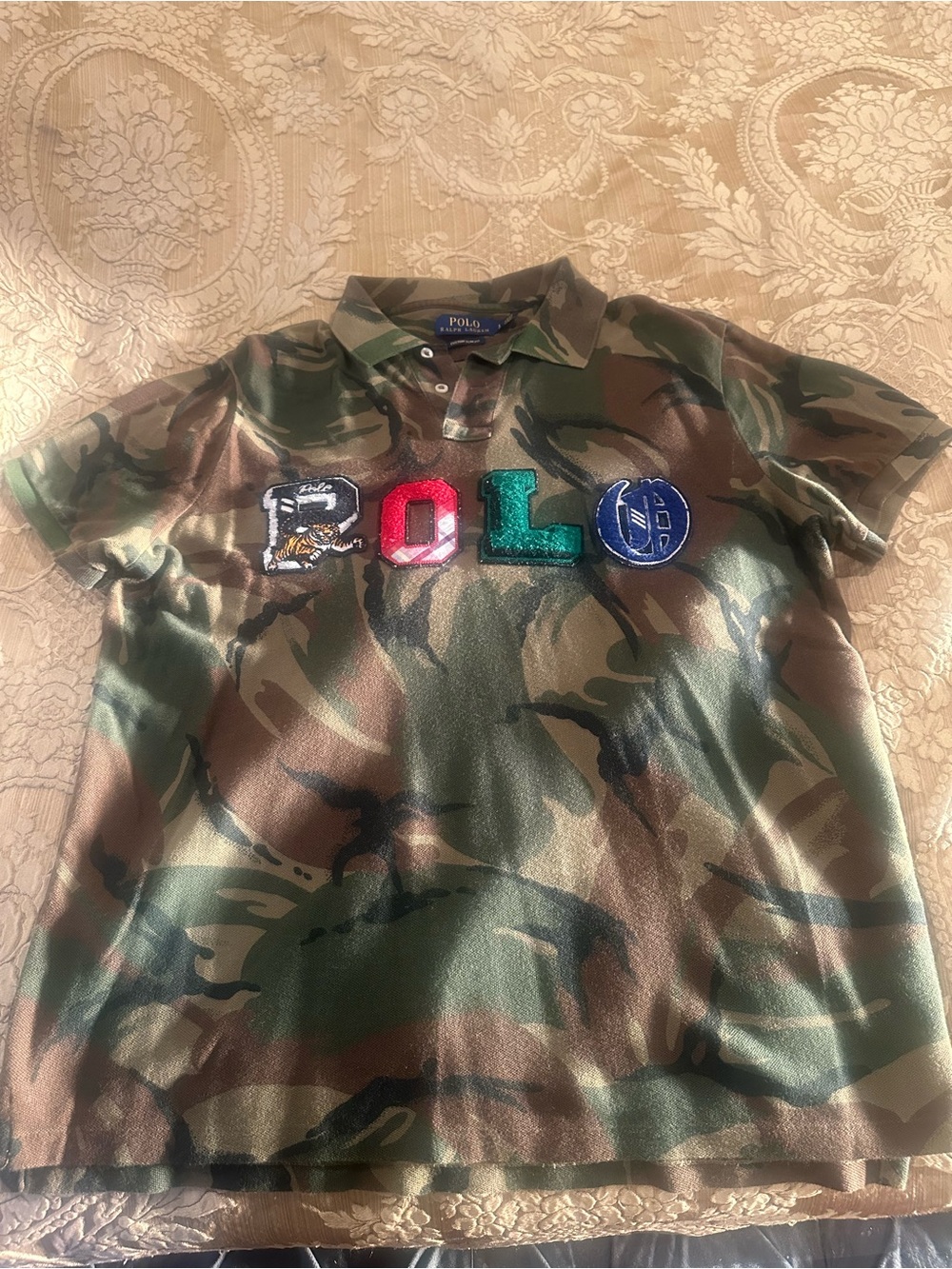 Ralph Lauren Camo Polo Shirt in Green and Brown
